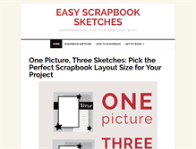 Tablet Screenshot of easyscrapbooksketches.com